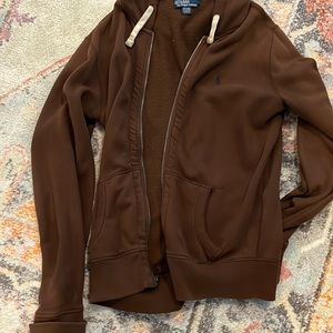 Polo zip jacket brown
